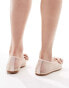 Be Mine Bridal Nelly bow flat shoes in blush