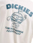 Dickies colstrip back print t-shirt in off white