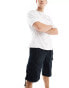 Jack & Jones wide fit ripstock cargo short in black