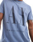 Armani Exchange chest logo t-shirt in blue