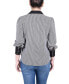 Women's Long Sleeve Colorblocked Blouse