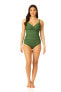 Anne Cole Women's Underwire Tri Tankini Top, Moss Green 32DD/34D 306492