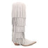 Dingo Wild Child Fringe Snip Toe Cowboy Womens White Casual Boots DI276-100