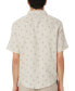 Men's Relaxed Fit Short Sleeve Floral Print Button-Front Linen Shirt