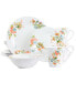 Floral Zoe 16 Piece Round Porcelain Dinnerware Set, Service for 4