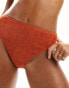 South Beach crinkle high waist bikini bottom in rust