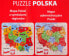 Daffi Puzzle drewno mapa Polski D-100 41004