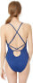 Lucky Brand 169895 Womens V-Neck Keyhole One Piece Swimsuit Navy Size Large