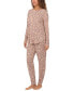 Women's 2-Pc. Printed Jogger Pajamas Set