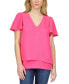 Women's Layered V-Neck Flutter-Sleeve Top