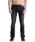 Men's Ash Slim-Fit Fleece Black Jeans in Sanded Wash