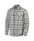 Men's Darius Rucker Collection by Gray, Natural Miami Hurricanes Plaid Flannel Long Sleeve Button-Up Shirt