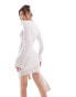 4th & Reckless knitted wide sleeve knot detail mini jumper dress in oatmeal