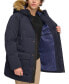 Men's Long Quilted Parka with Removable Faux-Fur Trim