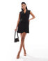 River Island sleeveless blazer dress in black