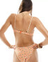 Brave Soul underwire bikini top in citron orange print