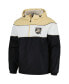 Men's Black Army Black Knights Center Line Half-Zip Raglan Hoodie Jacket