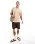 ONLY & SONS oversized t-shirt with paradiso back print in beige