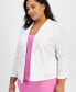 Trendy Plus Size Knit Drape-Front Blazer, Created for Macy's