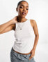 Vero Moda racer neck vest top in white