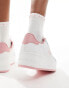 Tommy Jeans essential platform trainers in white and pink