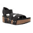 Volatile Picnic Wedge Womens Black Casual Sandals PV1008-001