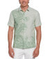 Men's Short Sleeve Button-Front Tropical Print Shirt