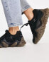 CAT Vapor suede mix trainers in black