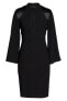 Bardot 153173 Women's Drape Sleeve Cutout Sheath Dress Black Sz. 4 / XS US