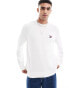 Tommy Jeans badge logo knit jumper in white