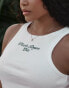 4th & Reckless x Loz Vassallo Serena branded ribbed vest in white