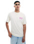 Jack & Jones oversized desert back print t-shirt in buttercream