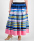 Trendy Plus Size Striped Tiered Maxi Skirt, Created for Macy's