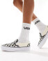 Vans Classic Slip-On Platform checkerboard trainers in black and white