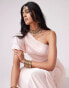 Kanya London one shoulder tulle sparkle top co-ord in blush