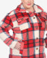 Plus Size Plaid Shacket Jacket