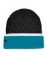 Men's Teal, Black San Jose Sharks Iconic Striped Cuffed Knit Hat