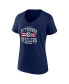 Women's Navy Pittsburgh Steelers Americana V-Neck T-Shirt