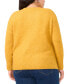 Plus Size Ribbed-Front Crewneck Sweater