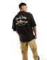 Sean John script t-shirt in black with retro car back print