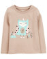 Toddler Owl Cotton Blend Graphic Tee 5T