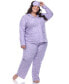 Женская пижама White Mark Plus Size Pajama Set, 3-Piece