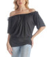 Women's Short Sleeves Slit Shoulder Top