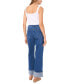 Women's Denim Roll-Cuff Wide-Leg Jeans