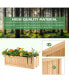 Rectangle Wood Flower Planter Box Portable Raised Vegetable Patio