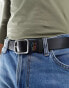 PS Paul Smith outline zebra detail leather belt in black