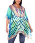 Plus Size Short Caftan with Tie-Up Neckline