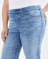 Plus Size Mid Rise Straight-Leg Pull-On Jeans, Created for Macy's