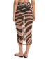 Natori Zebra Mesh Sheer Sarong Women's Black Xs/S