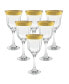 Red Wine Set of 6 Melania Collection Gold